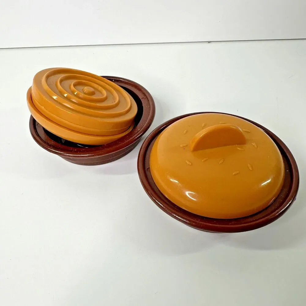 2 Charcoal Companion 2008 Slider Hamburger Press Plastic Bun Shaped 2.5